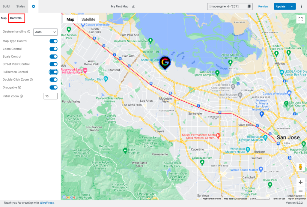Google Map Controls